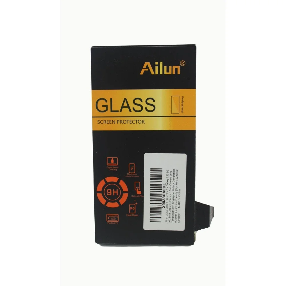Ailun Glass Screen Protector for Galaxy S22 5G 3 Pack Screen 3 Pack Camera Lens